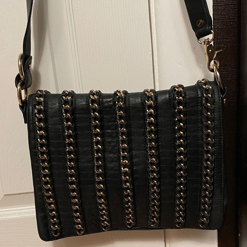 Tory Burch Gold Chain Flap Leather Bag